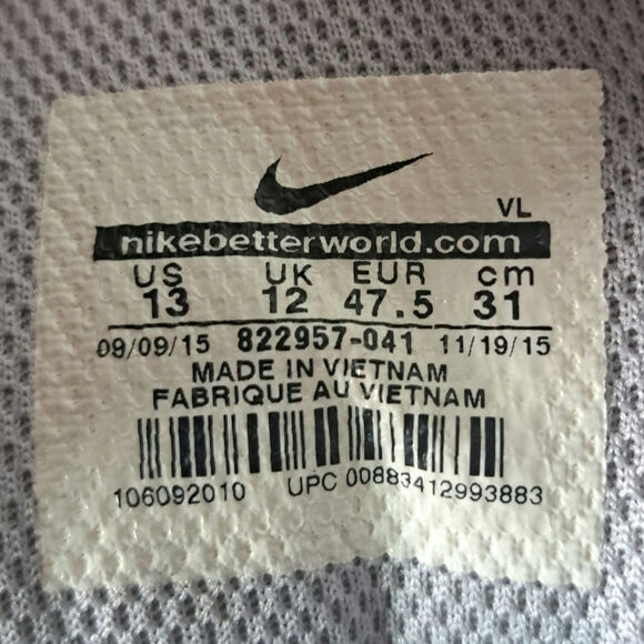 Nike Huarache Blue and Gray Baseball Cleats Men's Size 13 - Picture 8 of 9